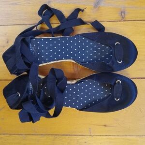 Kate Spade New York Wedge Shoes lace up Ribbon low wedges